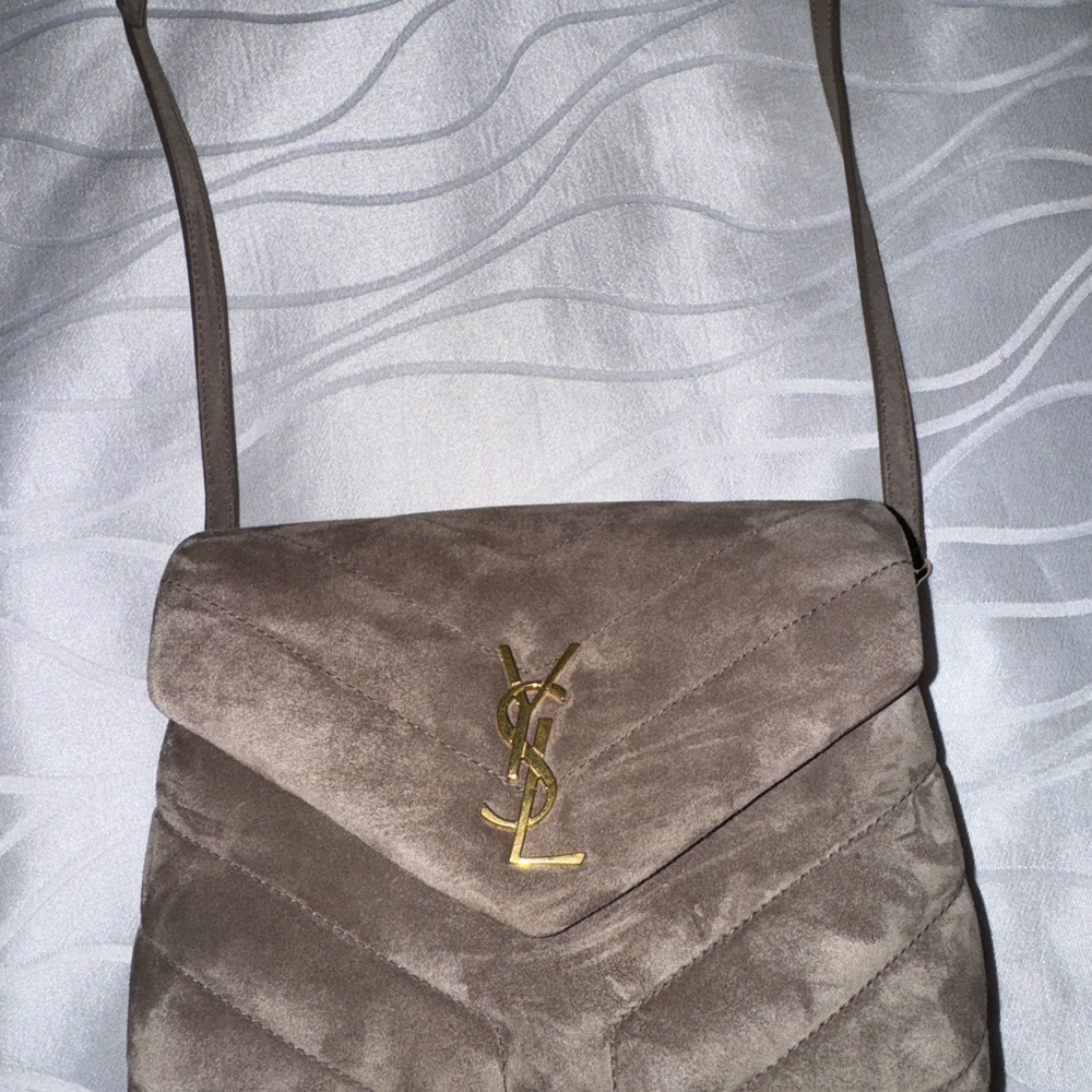Yves Saint Laurent Brown Quilted Crossbody Bag
